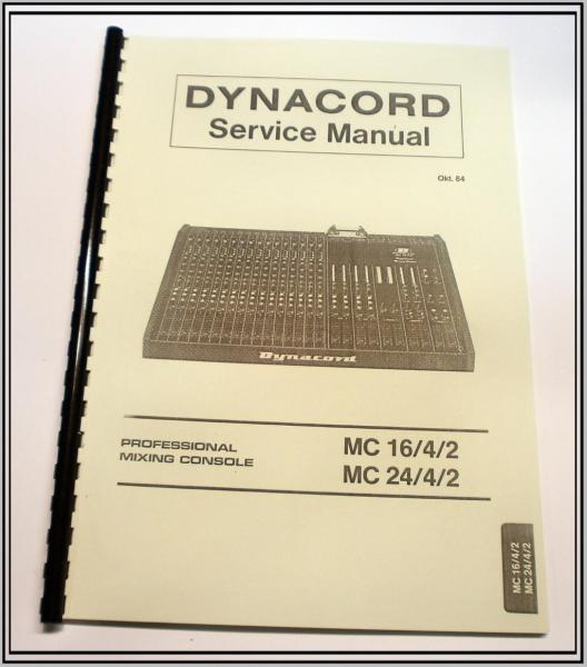 Dynacord Mischpult MC 24/4/2 / technische Unterlage